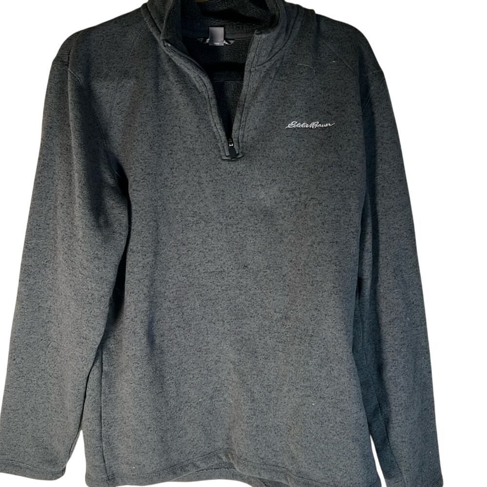 Eddie Bauer Large Gray 1/4 Zippered Fleece